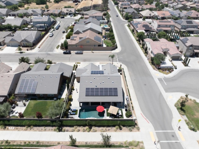 1397 N Redington Ave, Clovis, CA 93619 - aerial perspective of suburban area featuring a pool and property boundaries highlighted