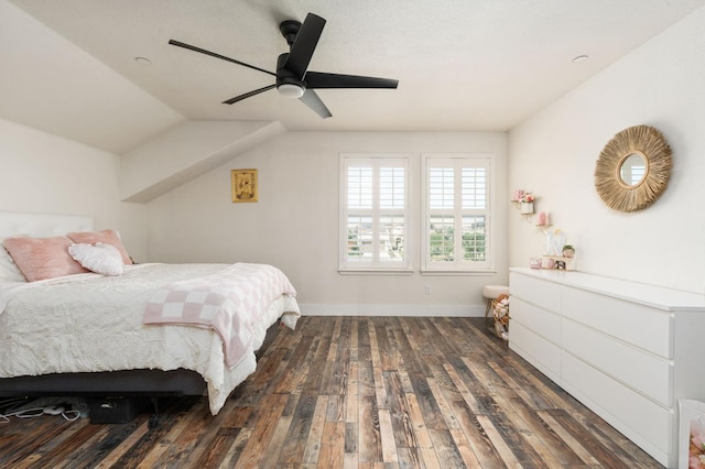 1397 N Redington Ave, Clovis, CA 93619 - bedroom with wood finished floors, ceiling fan, and lofted ceiling