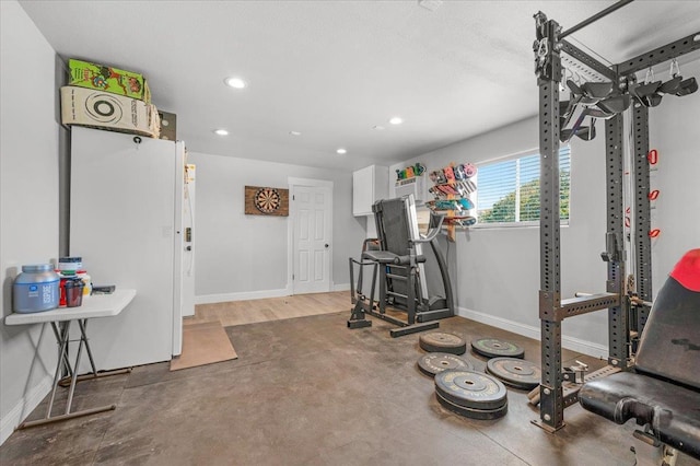34503 Backbone Rd, Auberry, CA 93602 - exercise area with baseboards and recessed lighting
