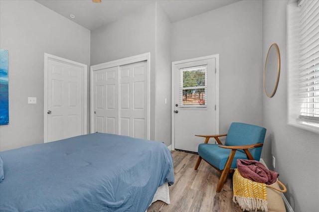 34503 Backbone Rd, Auberry, CA 93602 - bedroom with light wood-style flooring, multiple windows, and a closet