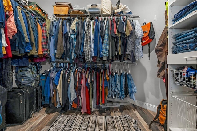 34503 Backbone Rd, Auberry, CA 93602 - walk in closet featuring wood finished floors