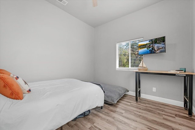 34503 Backbone Rd, Auberry, CA 93602 - bedroom with wood finished floors and a ceiling fan
