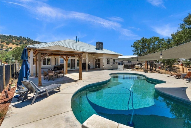 34503 Backbone Rd, Auberry, CA 93602 - view of swimming pool with a fenced backyard and a patio area