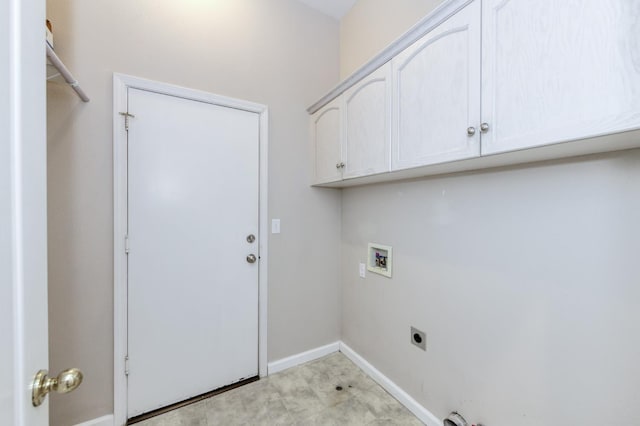 5484 W El Paso Ave, Fresno, CA 93722 - laundry room featuring cabinet space, hookup for an electric dryer, and washer hookup