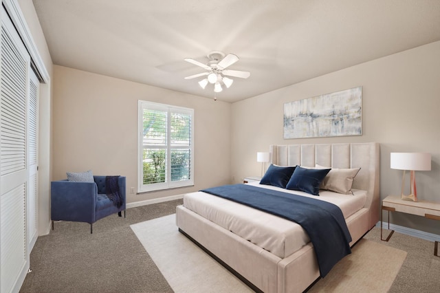 1702 W Bullard Unit 105, Fresno, CA 93711 - carpeted bedroom featuring a closet and ceiling fan