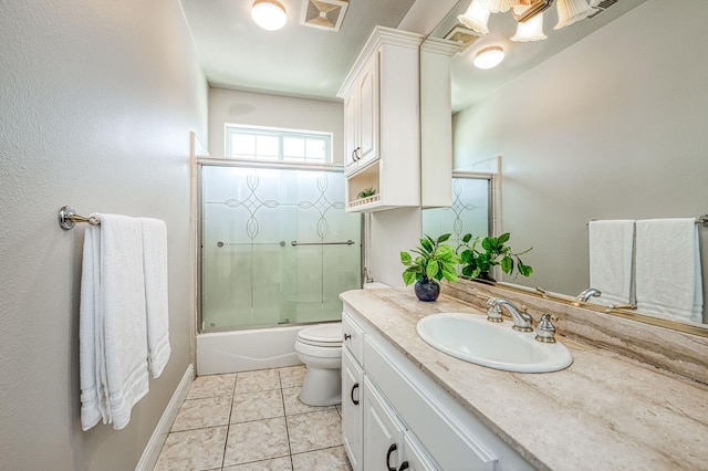 218 W Hubert Ct, Fresno, CA 93711 - bathroom featuring vanity and combined bath / shower with glass door