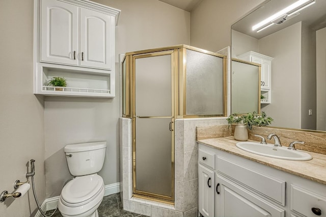 218 W Hubert Ct, Fresno, CA 93711 - bathroom featuring vanity and a stall shower