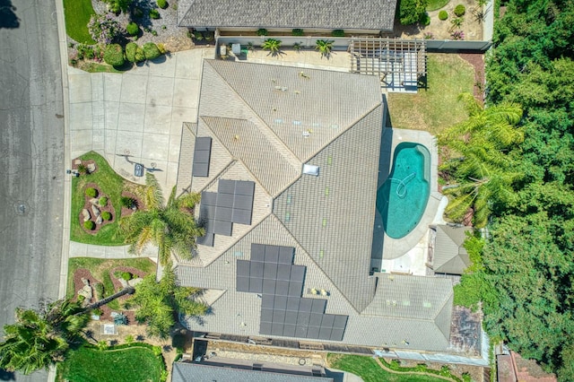 218 W Hubert Ct, Fresno, CA 93711 - drone / aerial view of a pool area