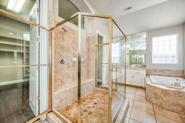 218 W Hubert Ct, Fresno, CA 93711 - full bathroom with a bath, plenty of natural light, and vanity