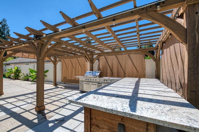 218 W Hubert Ct, Fresno, CA 93711 - view of patio / terrace featuring a pergola