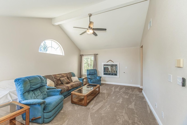 4950 W Minarets Ave, Fresno, CA 93722 - carpeted living area with ceiling fan and baseboards