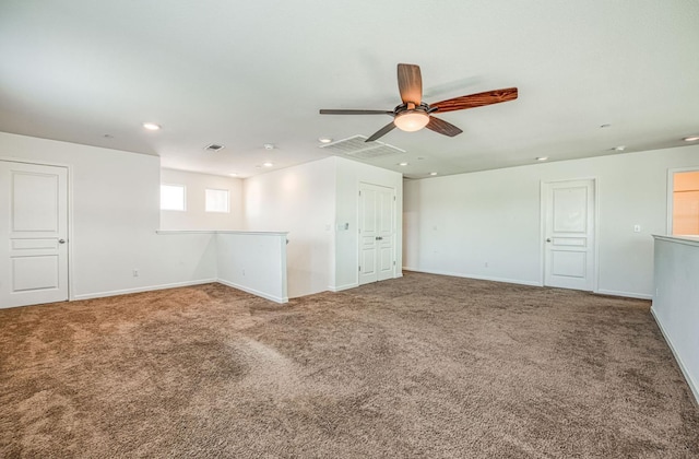 2354 S Garden, Fresno, CA 93725 - carpeted spare room with ceiling fan and recessed lighting