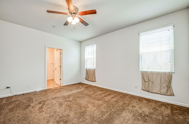 2354 S Garden, Fresno, CA 93725 - carpeted spare room featuring baseboards and a ceiling fan