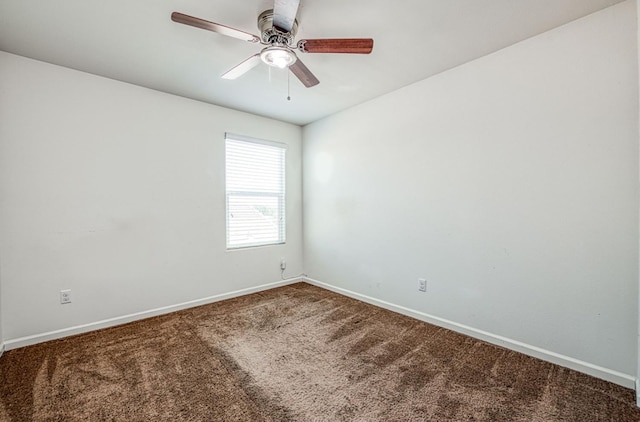 2354 S Garden, Fresno, CA 93725 - carpeted spare room with baseboards and a ceiling fan