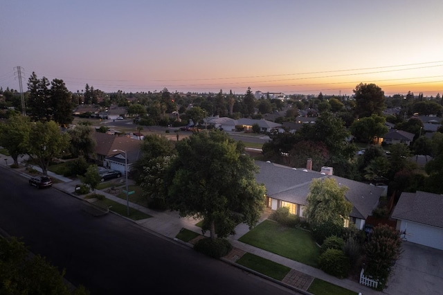 7343 N 4th St, Fresno, CA 93720 - aerial overview of property's location featuring nearby suburban area