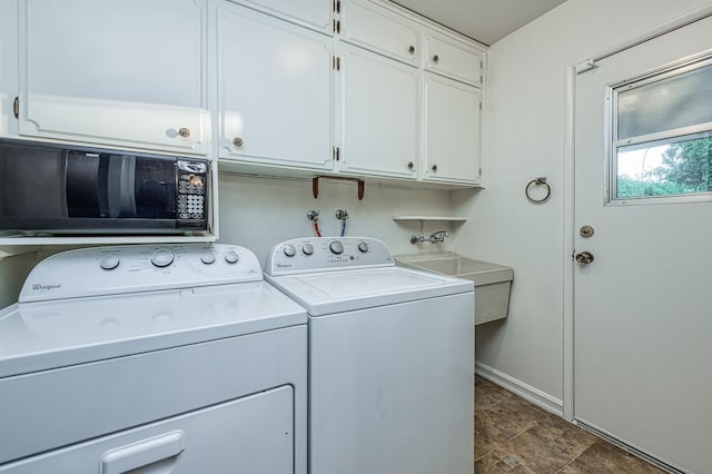 7343 N 4th St, Fresno, CA 93720 - laundry room featuring cabinet space and independent washer and dryer