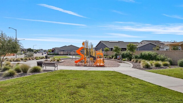 6236 E Garland Ave, Fresno, CA 93727 - community playground featuring a residential view