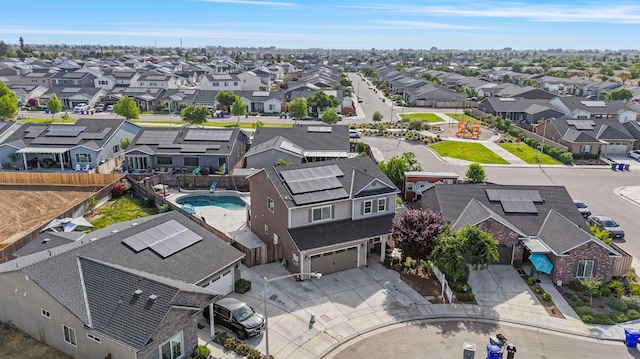 6236 E Garland Ave, Fresno, CA 93727 - aerial view of residential area with a pool