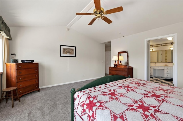 39397 Moonray Ln, Oakhurst, CA 93644 - carpeted bedroom with a ceiling fan and connected bathroom