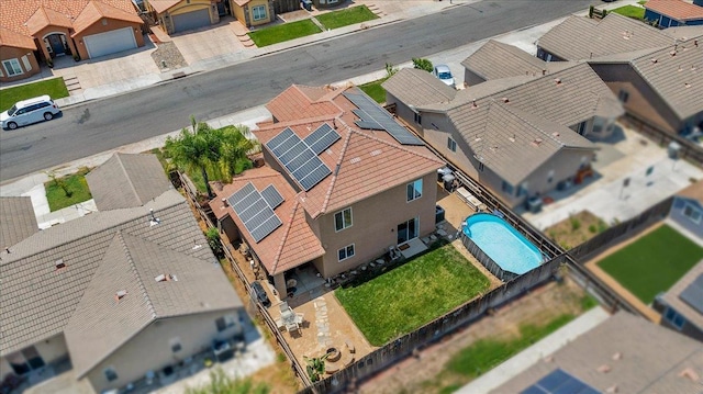 6164 W Keats, Fresno, CA 93723 - aerial perspective of suburban area featuring a pool