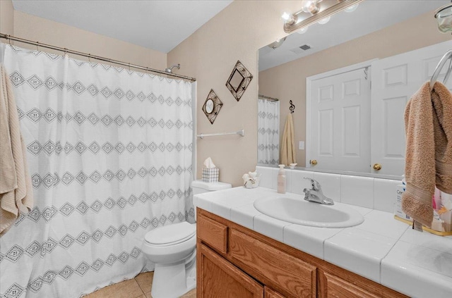 6164 W Keats, Fresno, CA 93723 - bathroom featuring vanity, tile patterned flooring, and a shower with shower curtain