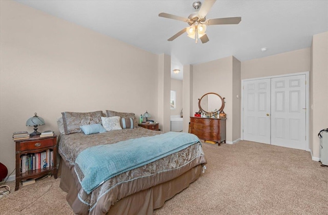 6164 W Keats, Fresno, CA 93723 - carpeted bedroom featuring ceiling fan and a closet