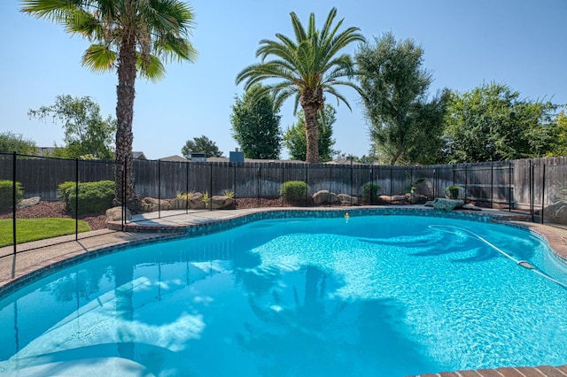 591 E Warwick Ave, Fresno, CA 93720 - view of swimming pool with a fenced backyard