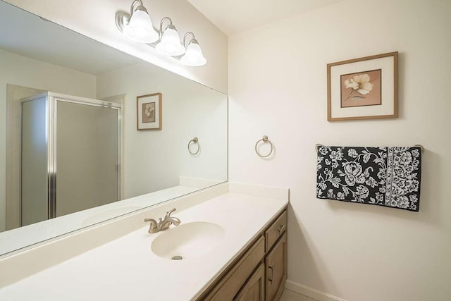 31736 Apache Rd, Coarsegold, CA 93614 - bathroom featuring vanity and a shower stall