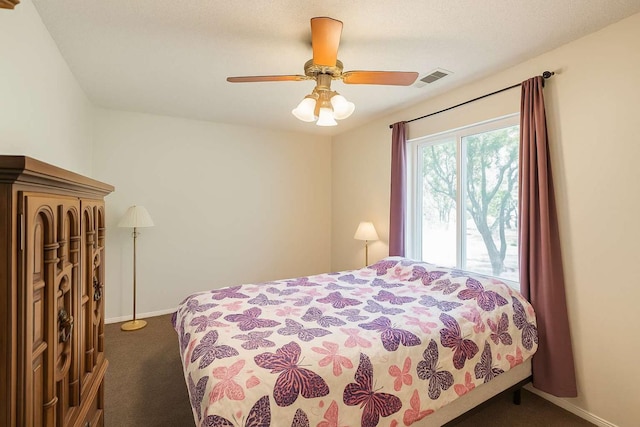 31736 Apache Rd, Coarsegold, CA 93614 - bedroom with carpet flooring and ceiling fan
