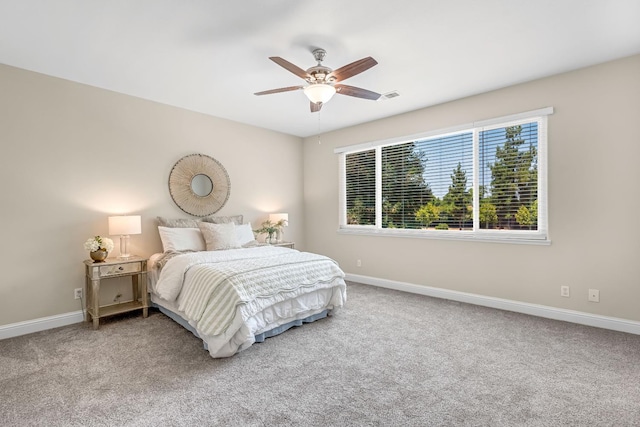 2234 E Serena Ave, Fresno, CA 93720 - bedroom featuring multiple windows, carpet, and ceiling fan
