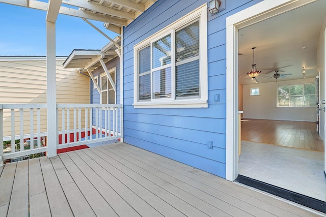 2658 E Alluvial Ave Unit 220, Fresno, CA 93720 - wooden deck with a ceiling fan