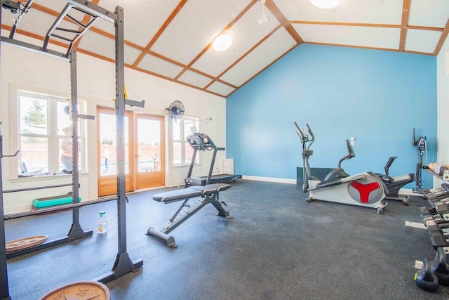 2658 E Alluvial Ave Unit 220, Fresno, CA 93720 - gym featuring healthy amount of natural light and high vaulted ceiling