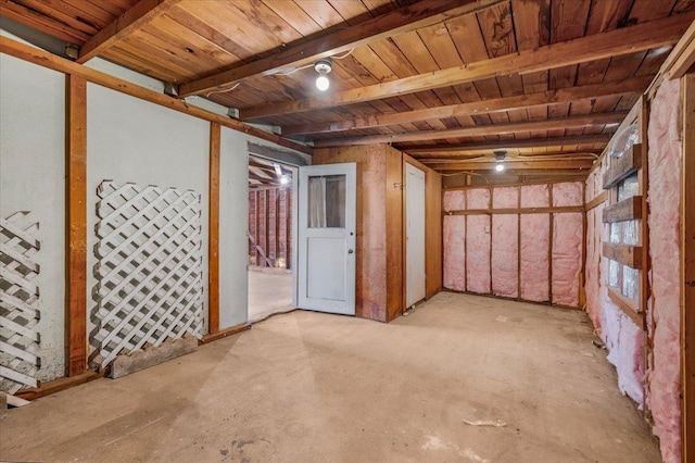 1461 N Harrison Ave, Fresno, CA 93728 - below grade area with wooden ceiling