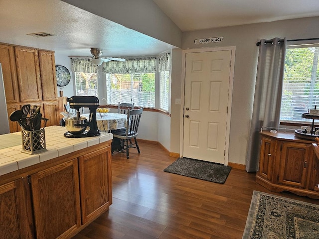1509 Princeton Ave, Madera, CA 93637 - foyer with wood finished floors and a ceiling fan