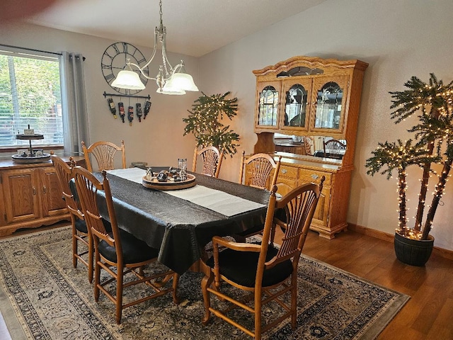 1509 Princeton Ave, Madera, CA 93637 - dining area featuring dark wood-type flooring and a chandelier