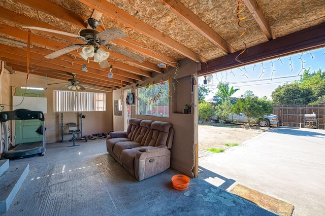 2323 E University, Fresno, CA 93703 - view of patio / terrace with a ceiling fan