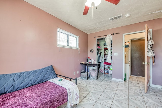 2323 E University, Fresno, CA 93703 - bedroom with a ceiling fan and a closet