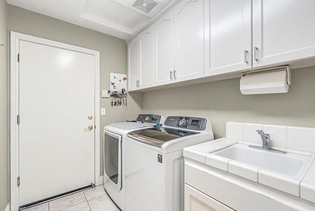 6609 N Dover Ct, Fresno, CA 93711 - washroom featuring washing machine and clothes dryer and cabinet space