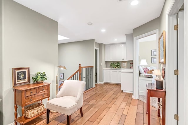 6609 N Dover Ct, Fresno, CA 93711 - sitting room with light wood-type flooring and recessed lighting
