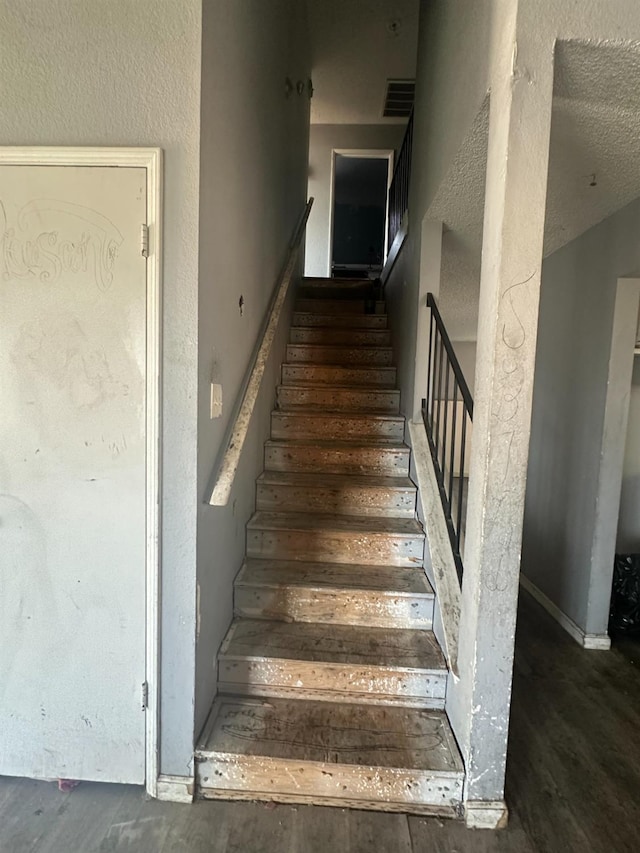 2244 N Prospect, Fresno, CA 93722 - staircase featuring wood finished floors