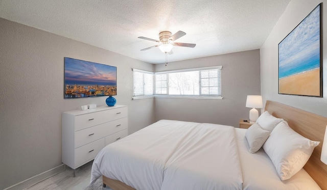 1556 E Loftus Ln, Fresno, CA 93710 - bedroom with a textured ceiling and ceiling fan