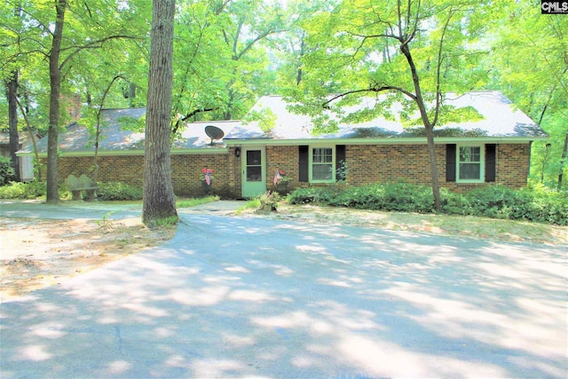 view of single story home