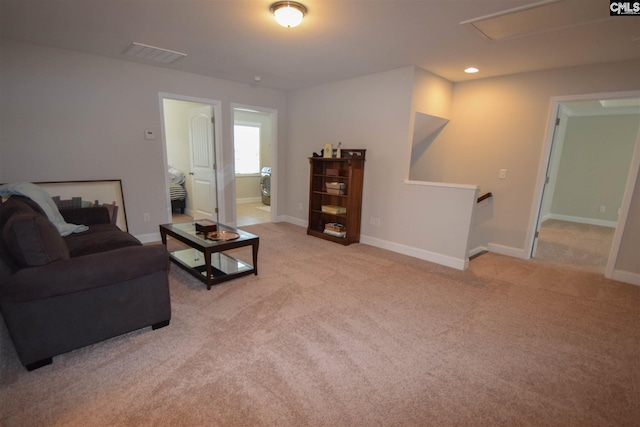 view of carpeted living room