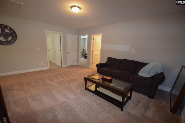 view of carpeted living room