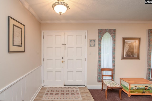 entryway with ornamental molding