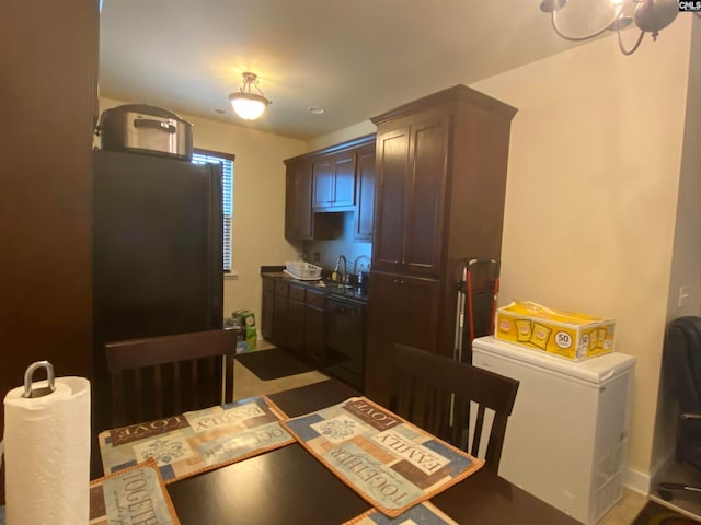 dining area with sink