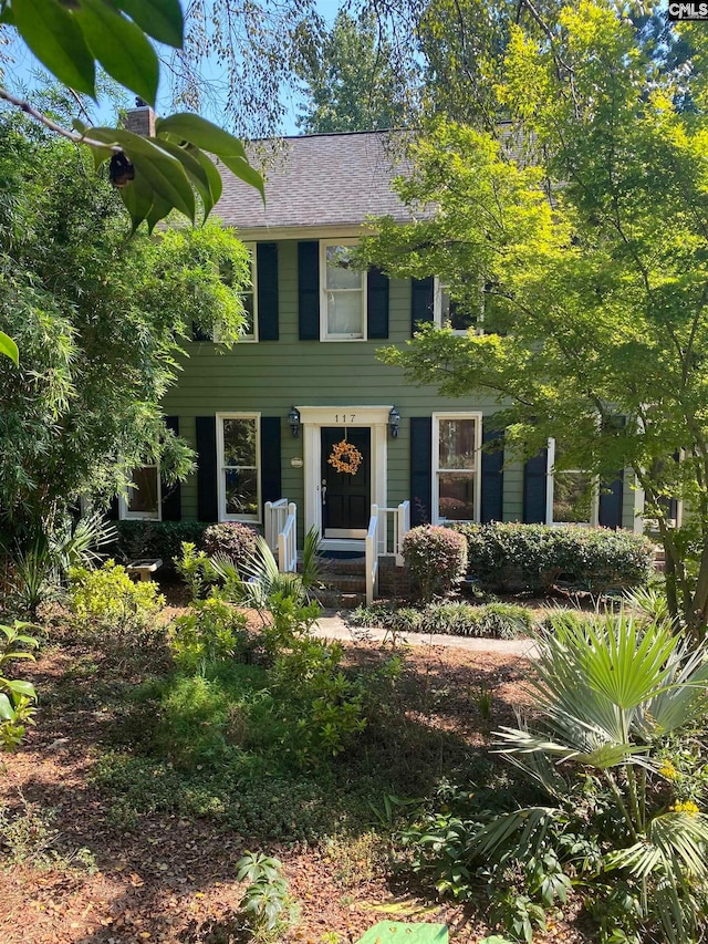 view of colonial home