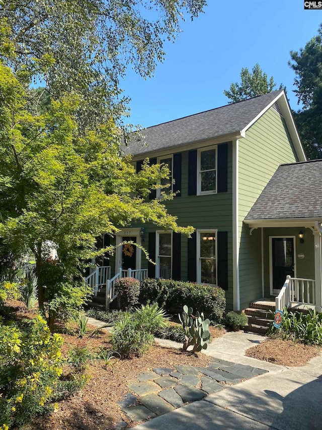 view of front of home with a porch