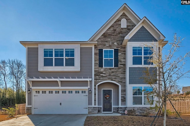 view of front of home featuring a garage