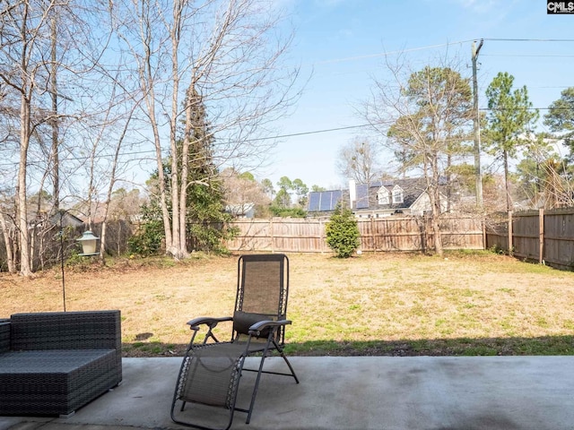 view of yard with a patio